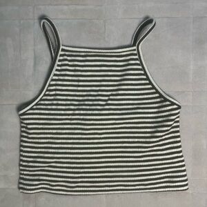 Forever 21 Black and White Striped Tank Top